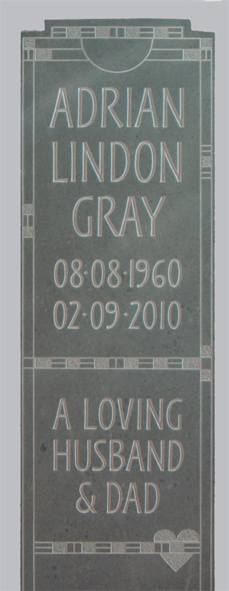 green slate gravestone