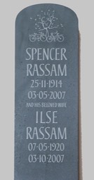 green slate gravestone